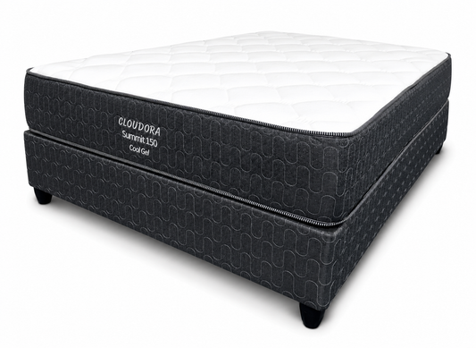 A Cloudora Summit 150 Cool Gel Foam Mattress on a Grey base