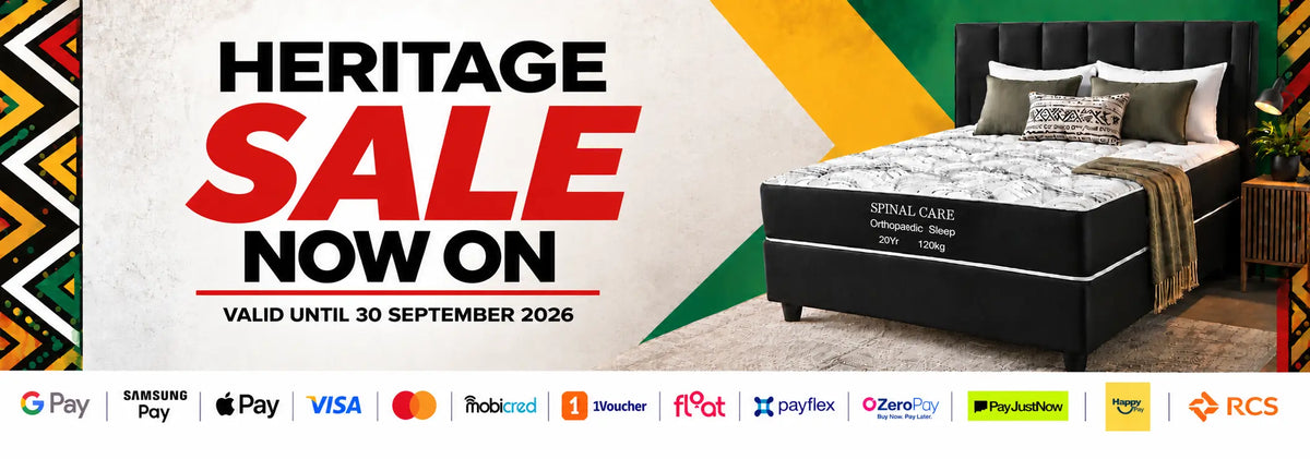Secure online payment options at Bed Mart Warehouse including Google Pay, Samsung Pay, Apple Pay, Visa, Mastercard, Mobicred, 1Voucher, Float, Payflex, ZeroPay, PayJustNow, Happy Pay and RCS.