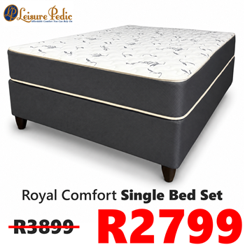 Royal comfort Single bed set